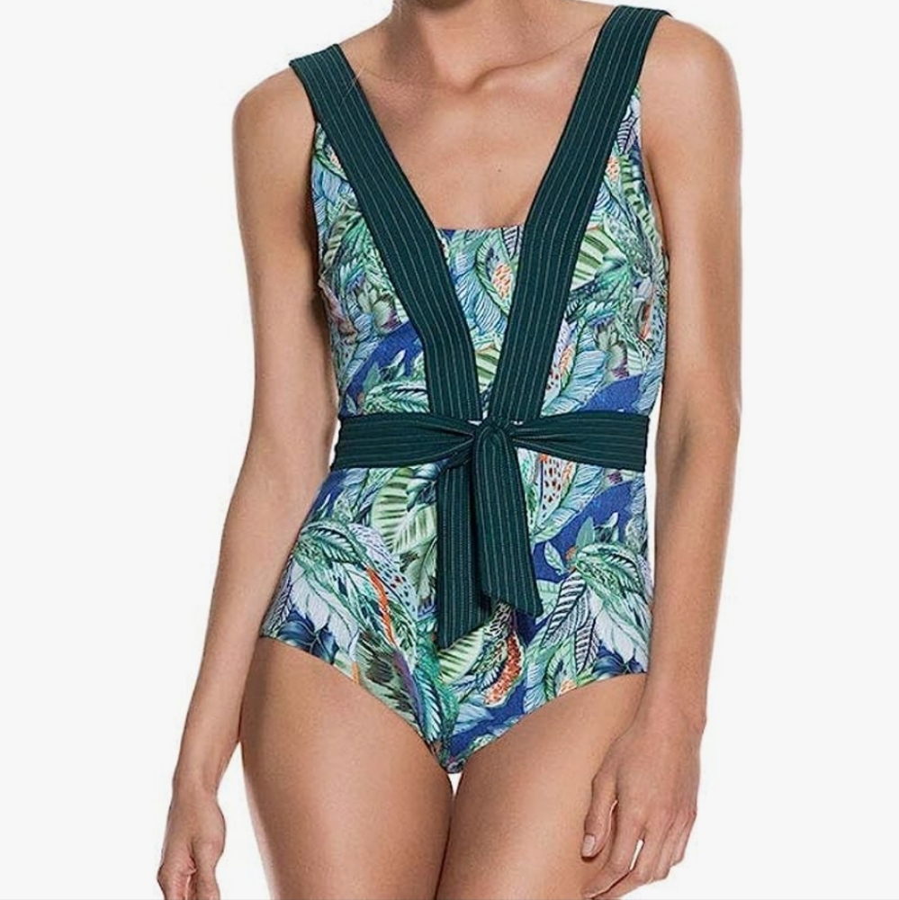 ONDADEMAR Swamp Belted One Piece, size small, nwot.